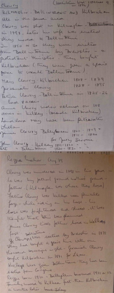 Handwritten Letter from Reggie Dowling