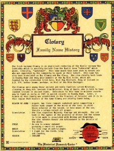 Clowry Family Name History